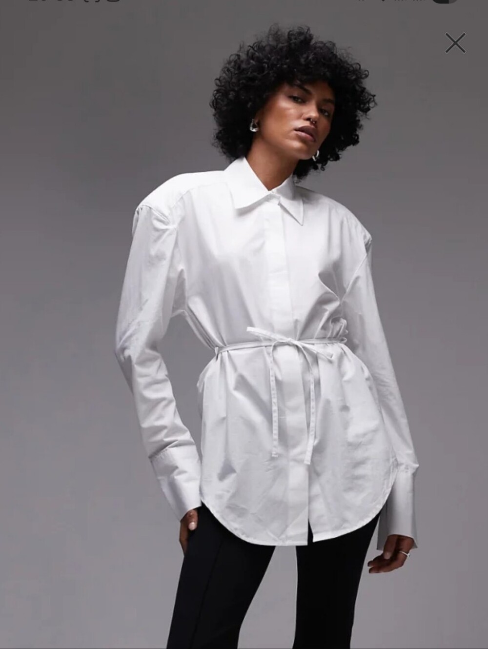 Chemise Épaulette Asos Cintré À La Taille